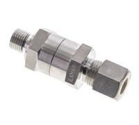 Válvula de retención hidráulica Anillo de compresión 10L (M16x1,5) y G1/4'' Acero inoxidable macho 1-250bar (15-3625)psi Tubo de rosca ISO 8434-1