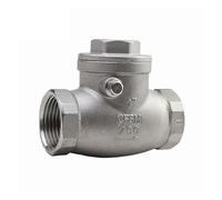 Válvula de retención Horizontal con boca alambre acero inoxidable, 1 Uds., 304, 1/2 ", 3/4", oscilante hilo femenino(3/8")
