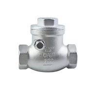 Válvula de retención horizontal con boca de alambre de acero inoxidable 304, válvula de retención oscilante con rosca hembra de acero inoxidable 1/2, 3/4, 1, 1-1/4, 1 unidad(0.5 Inch)