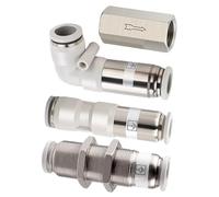 Válvula de retención neumática, 6mm, 8mm, 10mm, 1/4, 3/8, 1/2, válvula unidireccional sin retorno, latón una vía, adaptador instalación tuberías aire