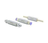 Válvula de retención neumática 6mm 8mm 10mm 1/4 OD manguera válvula unidireccional aire Gas válvula de latón de una sola vía compresor de aire adaptador de instalación de tuberías(Blue)