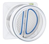Válvula de retención para campana extractora de cocina, válvula de aire de escape impulsada por gravedad de 200 mm con doble sello de silicona y ventana transparente, solapa antireflujo