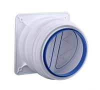 Válvula de retención para ventilación de cocina con válvula de mariposa para una prevención fiable del flujo de aire y reflujo