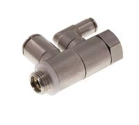 Válvula de retención pilotada de 10 mm y codo macho G1/4'' de latón 0,5-10bar (7-145psi)
