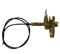 Válvula de retención piloto de descarga de entrada superior NPT de 1,27 cm, todo en uno, más cable de control del acelerador para compresores de aire de gas de 6,5 HP y inferiores (125-150 PSI, cable