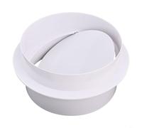 Válvula de retención redonda de PVC para ventilador extractor, conducto de ventilación de flujo inverso, conducto de ventilación de baño, cocina, conector de PVC blanco (80 mm)