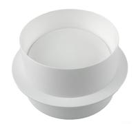 Válvula de retención redonda de PVC para ventilador extractor, conducto de ventilación de flujo inverso, conducto de ventilación de baño, cocina, conector de PVC blanco (120 mm)