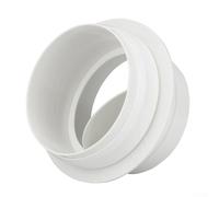 Válvula de retención redonda de PVC para ventilador extractor, conducto de ventilación de flujo inverso, conducto de ventilación de baño, cocina, conector de PVC blanco (200 mm)