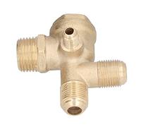Válvula de retención roscada de 4 vías, accesorios para compresores de aire de cobre fundido, válvula de retención de accionamiento eléctrico para compresor de aire de 1500 W,