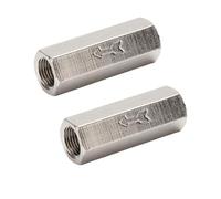 Válvula de retención roscada de latón y acero inoxidable, hembra de 1/8", 1/4", 3/8", 1/2" y 3/4", unidireccional, antirretorno (2 unidades)(Stainless steel*2,3/8")