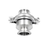 Válvula de retención sanitaria de triple abrazadera de 3/4'', 1'', 1,5'', 2'', 2,5'' y 3'', válvulas de flujo unidireccionales, acero inoxidable 304, nivel de alimentos(63mm Ferrule 77.5)