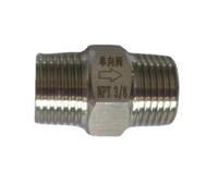 Válvula de retención unidireccional corta de 3/8" NPT macho a macho, acero inoxidable 304