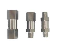 Válvula de retención unidireccional de 1/8 3/8 pulgadas sin retorno en línea de acero inoxidable 304, 1 pieza(3/8",Female BSPP 304)