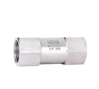 Válvula de retención unidireccional de acero inoxidable 304/316, rosca hembra BSPP de 1/8", 1/4", 3/8", 1/2", 3/4", 1", 300 psi.(BSPP 1I8,304 SS)