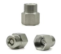 Válvula de retención unidireccional vertical hexagonal con rosca BSP de 1/4" 3/8" 1/2" 3/4" 1" de acero inoxidable 304(Male to Female,1/8")