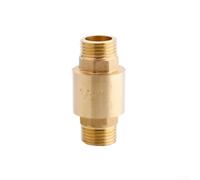 Válvula de retención vertical de 1/2 pulgada, cuerpo de cobre, flujo de agua unidireccional para calentadores, medidores, resistente, mantenimiento simple, pieza de fontanería confiable (D)