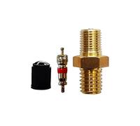 Válvula de rosca, válvula de compresor de aire de latón M8 x 1, válvula de compresor de aire, válvula de llenado hexagonal, válvula de neumático, adaptador de válvula con anillo de sellado, válvula de