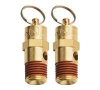 Válvula de seguridad NPT macho de 1/4 hecha de latón para compresor de aire con presión de liberación ajustable de 125 a 270 PSI para integridad del sistema (175 PSI)