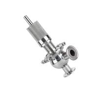 Válvula De Seguridad Sanitaria De Triple Abrazadera De 1" 1-1/4" 1-1/2" 2", SS304/316L, 2-9 Bar Ajustable, EPDM 0-110 ℃, Pulido Espejo, Sanitario For Alimentos Y Farmacia (1 Pieza)(SS316L,1-1/4")