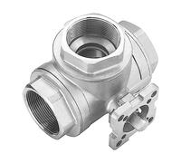 Válvula de solenoide 1/4 "3/8" 1/2 "3/4" 1 "2" SS304 Acero inoxidable de alta plataforma válvula de bola de tres vías T/L tipo rosca interna DN8/DN10/DN15/DN20/DN25(3/4",T tipo)