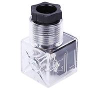 Válvula de solenoide de 5 uds., Válvula de solenoide de relé de bobina hidráulica, enchufe de válvula solenoide con lámpara, transparente Universal AC 110-220V
