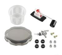 Válvula de tanque de combustible ABS de metal de 5/7 galones con tapa de medidor de filtro y drenaje, sellos sin fugas, compatible con generadores Honda/Kawasaki
