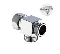 Válvula de Tres Vías 3 vías G1/2 Válvula Desviadora Desviador de la Ducha del Baño Desviador de Latón para Grifo de Fregadero Desviador de Válvula para Recambio de Sistema de Ducha,Latón Macizo,Rosca