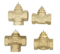 Válvula de tres vías de latón, válvula bidireccional DN15 DN20 DN25 M30X1.5 M28X1.5 1 Uds.(3 WAY-DN15,M30X1.5)