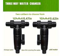 Válvula de tres vías para pecera, cambiador de agua, cambiador de agua para de filtro, artefacto para cambio de agua y adición de agua para pecera, sin batería