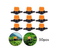 VáLvula de Tubo de 1/4 Pulgadas 100 Piezas Controlador de Manguera de 4/7Mm Adaptador de PúAs Accesorio de System de Riego por Goteo para
