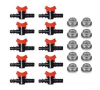 Válvula de tubo de riego por goteo de 16 mm, 20 mm, 25 mm para conectar y regular el flujo en múltiples redes de mangueras de jardín (20 mm)