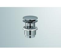 Válvula de vástago Alape VT.1, 63/74/63 mm, con función de almacenamiento, cromada, diámetro 1 1/4 para lavabos con rebosadero, 8302000978