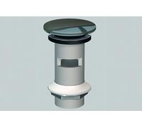 Valvula de vastago Alape VT.5, 74/106/74mm, diametro 1 1/4 para lavabo con rebosadero, 8320000978, Color: Cromado