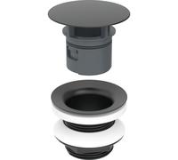 Válvula de vástago Geberit con tapa de vaciado 1 1/4x50mm cromada, 152050141, Color: Negro Mate - CM