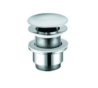 Válvula de vástago KLUDI con tapa de desagüe G 1 1/4, para lavabo sin rebosadero, sin cierre, cromo, 1042805-00