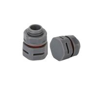 Válvula de ventilación impermeable Plástico negro impermeable IP68 gris blanco tornillo tapón de ventilación válvula de aire de nailon liberación de presión(Grey-with locknut,M40X1.5_10PCS)