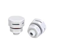 Válvula de ventilación impermeable Tornillo de válvula de ventilación de aire impermeable M12-M20 en respiradero de plástico con tapón protector(White,M5X0.8_50PCS)