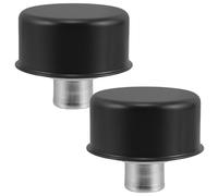 Válvula de Ventilación Redonda de Empuje 2 piezas | Metal Negro, Diseño de Inserción 1,25 Pulgadas, para Tapa de Válvulas y Reparaciones en Pista