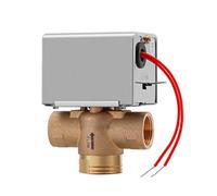 Válvula de zona motorizada Valemo sin microinterruptor adicional, 3 vías, DN20, normalmente cerrada, 230 VAC