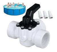 Válvula del desviador: adaptador de divisor de manguera de piscina múltiple con mango de control | Válvula de agua de reemplazo para sistemas de jardines domésticos, parte de plomería de spa, interrup
