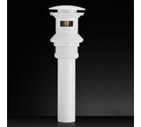 Valvula Desague Lavabo Click Clack Válvula Tapon Pop Up Lavabo Desagüe de Latón con Cesta Tapon Lavabo Universal G1 1/4“ Blanco