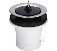 Válvula desagüe sifón fregadero tapón negro 108519