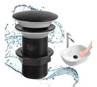 Válvula Desagüe Universal 1 1/4" Pulgada - Sin Desbordamiento, Bidé Click Clack (Negro)