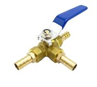 VáLvula Desviador Para Grifo Conector de válvula de bola de latón de tres vías con espiga for manguera, de 6 mm, 8 mm, 10 mm, 12 mm, 14 mm, 16 mm y 19 mm, for agua, aceite, aire y gas.(8mm OD)