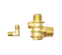VáLvula Desviador Para Grifo Conector de válvula de retención con rosca macho y 3 puertos, aleación de zinc, for accesorios de compresores de aire, 20 x 19 x 10 mm