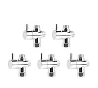 Válvula Desviadora 2 Vias 1-5 piezas de válvula desviadora, grifo antirayaduras, cabezal ducha desviador, brazo 3 vías, baño(5PCS)