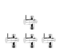 Válvula Desviadora 2 Vias 1-5 piezas de válvula desviadora, grifo antirayaduras, cabezal ducha desviador, brazo 3 vías, baño(4PCS)