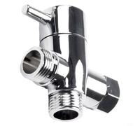Válvula Desviadora 3 Vías para grifo Ducha G1/2 ABS Válvula Desviadora | Distribución agua 3 vías, cambio flujo rápido, material ABS resistente, acabado cromado durable, instalación sencilla