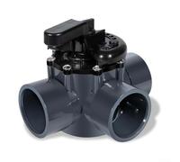 Válvula desviadora de 3 vías de repuesto de piscina de PVC de 2 pulgadas para Pentair 263028 para jandy - Kit de control de agua de mango de fibra de vidrio de alto flujo para sistemas de filtro de