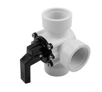 Válvula desviadora de 3 vías para Zodiac 4715, conector de manguera de piscina de 32 mm y 38 mm, ajuste de control de flujo de calentador solar, válvula de fontanería blanca para piscina